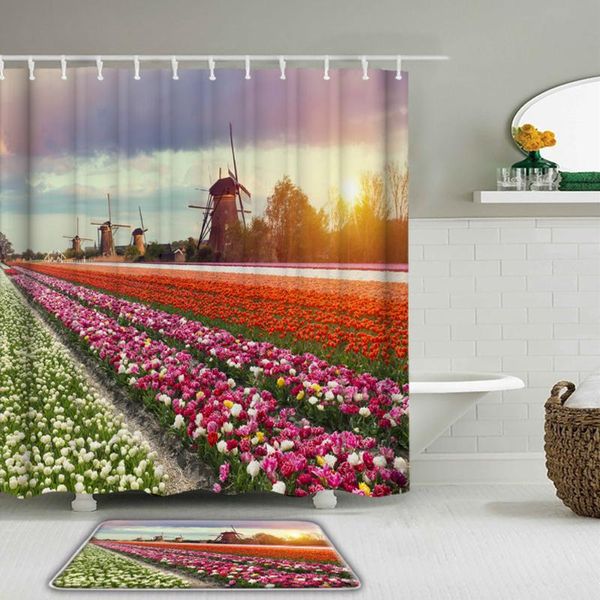 rural scenery tulip flowers fabric waterproof shower curtain set bathroom curtains non-slip toilet rug and bath mat
rural scenery tulip flowers fabric waterproof shower curtain set bathroom curtains non-slip toilet rug and bath mat