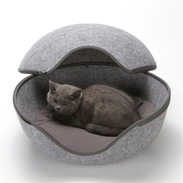 detachable felt cat house breathable kitten tent cave gray washable bed sleeping basket with cushion mat for little pet beds & furniture
detachable felt cat house breathable kitten tent cave gray washable bed sleeping basket with cushion mat for little pet beds & furniture