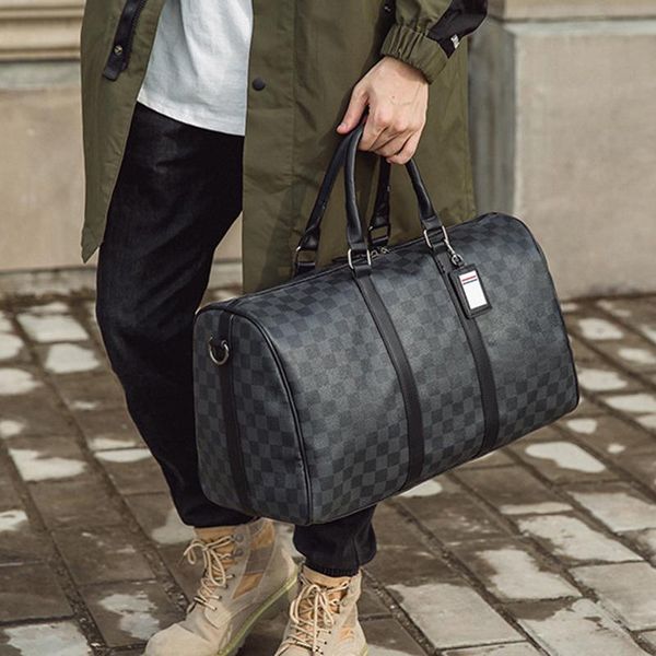 storage bags men's and women's large capacity short distance travel business trip luggage bag trendy black plaid handbag shoulder
storage bags men's and women's large capacity short distance travel business trip luggage bag trendy black plaid handbag shoulder