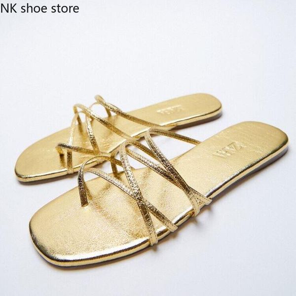style women's shoes golden strappy flat-bottomed fashion sandals flip flops low heel slippers, Black
style women's shoes golden strappy flat-bottomed fashion sandals flip flops low heel slippers, Black