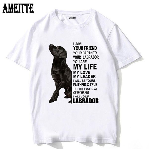 men's t-shirts i am your friend partner labrador you are my life love leader t-shirt black lovers tees, White;black
men's t-shirts i am your friend partner labrador you are my life love leader t-shirt black lovers tees, White;black
