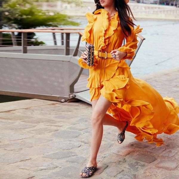 casual dresses autumn french minority temperament, yellow dress with ear edge, short front and long back, irregular chiffon derss, Black;gray
casual dresses autumn french minority temperament, yellow dress with ear edge, short front and long back, irregular chiffon derss, Black;gray
