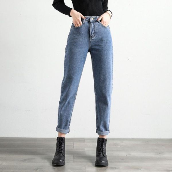 women's jeans yamdi korean high waist denim female casual loose solid trousers femme fashion ruwnay straight pansts spring harem, Blue
women's jeans yamdi korean high waist denim female casual loose solid trousers femme fashion ruwnay straight pansts spring harem, Blue