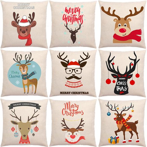 pillow case christmas throw covers, cute cartoon reindeer square cushion covers for home office
pillow case christmas throw covers, cute cartoon reindeer square cushion covers for home office