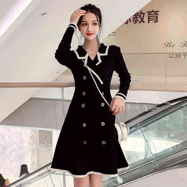 casual dresses temperament ice silk polo large lapel contrast dr's double breasted high waist knitted skirt, Black;gray
casual dresses temperament ice silk polo large lapel contrast dr's double breasted high waist knitted skirt, Black;gray