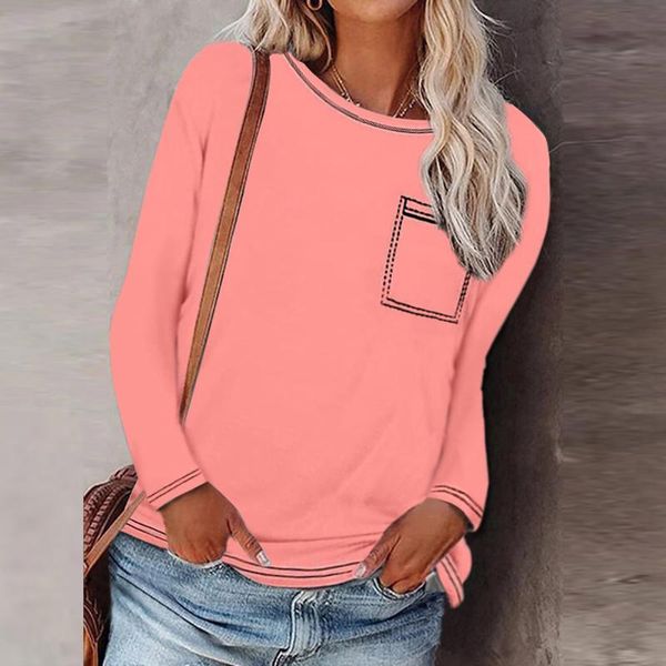 women's blouses & shirts fashion patch pocket design loose women casual long sleeve wild solid pullover 2021 autumn elegant o-neck fem, White
women's blouses & shirts fashion patch pocket design loose women casual long sleeve wild solid pullover 2021 autumn elegant o-neck fem, White