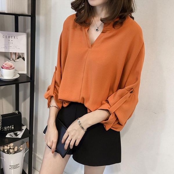 women's blouses & shirts plus size office ladies korean v neck chiffon blouse fashion loose batwing shirt women 2021 casual long sleeve, White
women's blouses & shirts plus size office ladies korean v neck chiffon blouse fashion loose batwing shirt women 2021 casual long sleeve, White