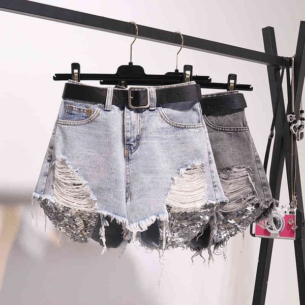 women's shorts plus size korean style women hole denim casual high wiast sequined jeans short pants pantalones cortos mujer c, White;black
women's shorts plus size korean style women hole denim casual high wiast sequined jeans short pants pantalones cortos mujer c, White;black