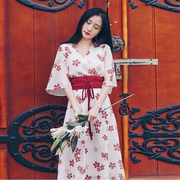 ethnic clothing japanese dress modified kimono style sakura print geisha vintage dresses calf length sweet kawaii traditional cosplay, Red
ethnic clothing japanese dress modified kimono style sakura print geisha vintage dresses calf length sweet kawaii traditional cosplay, Red