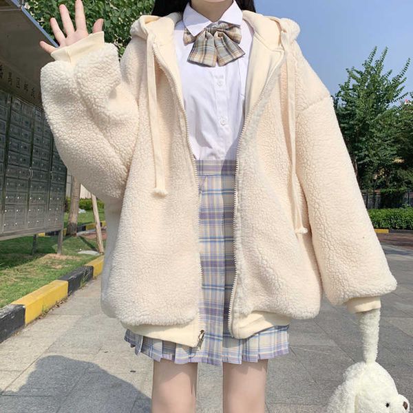 women's fur & faux winter kawaii women teddy coat harajuku cute girls lolita plush thick warm oversized female jacket fleece outer, Black
women's fur & faux winter kawaii women teddy coat harajuku cute girls lolita plush thick warm oversized female jacket fleece outer, Black