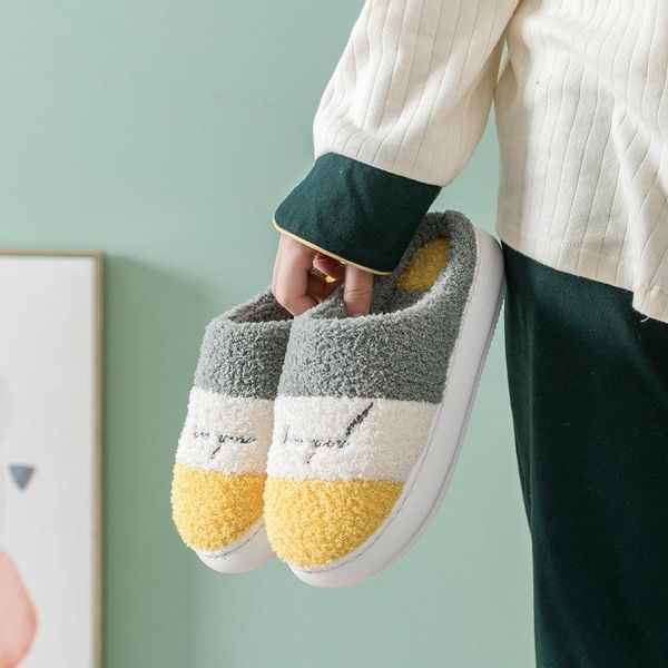 women fluffy slippers winter warm home indoor ladies shoes cute stripe flock comfortable platform girls female footwear 2021, Black
women fluffy slippers winter warm home indoor ladies shoes cute stripe flock comfortable platform girls female footwear 2021, Black