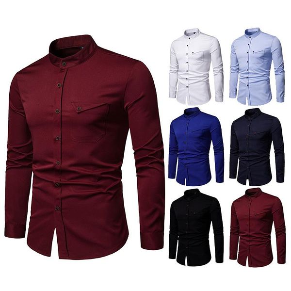 men's casual shirts european version of shirts, spring and autumn long-sleeved, White;black
men's casual shirts european version of shirts, spring and autumn long-sleeved, White;black