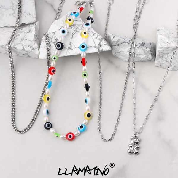 chains bohemian silver color cartoon bear pearl beaded necklace for women girls turkish evil eye glass beads necklaces jewelry gift
chains bohemian silver color cartoon bear pearl beaded necklace for women girls turkish evil eye glass beads necklaces jewelry gift