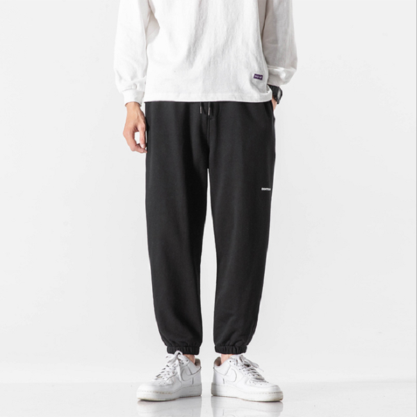 spring overalls men's cotton casual trousers trend tether closed-fronted straight leg all-match pants, Black
spring overalls men's cotton casual trousers trend tether closed-fronted straight leg all-match pants, Black