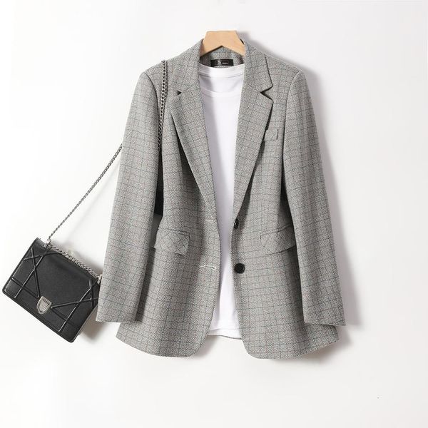 suit suit female casual gray apricot chess blazer outerwear complete single breasted jacket for spring fall, White;black
suit suit female casual gray apricot chess blazer outerwear complete single breasted jacket for spring fall, White;black