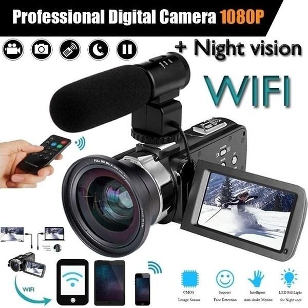 camcorders 1080p 24.0mp wifi digital video camera camcorder recorder ir infrared night sight 16xzoom support external microphone+wide lens
camcorders 1080p 24.0mp wifi digital video camera camcorder recorder ir infrared night sight 16xzoom support external microphone+wide lens
