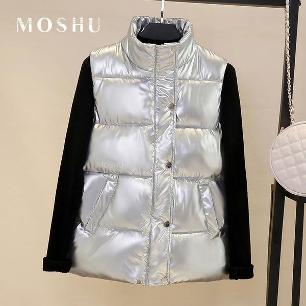 women's vests shinny vest women sleeveless jacket ladies warm waistcoat bodywarmer down coat female parkas winter glossy jackets, Black;white
women's vests shinny vest women sleeveless jacket ladies warm waistcoat bodywarmer down coat female parkas winter glossy jackets, Black;white