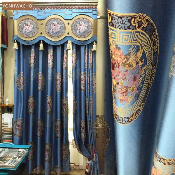 curtain & drapes custom chinese luxury embroidery high-precision imitation silk blue cloth blackout valance tulle drapery c767
curtain & drapes custom chinese luxury embroidery high-precision imitation silk blue cloth blackout valance tulle drapery c767