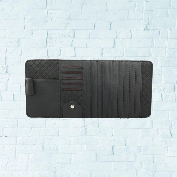 car organizer multi-functional sun visor holder bag slot pen leather for vehicle (black)
car organizer multi-functional sun visor holder bag slot pen leather for vehicle (black)