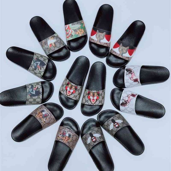 tiger head flip flops for men and women, Black 
tiger head flip flops for men and women, Black