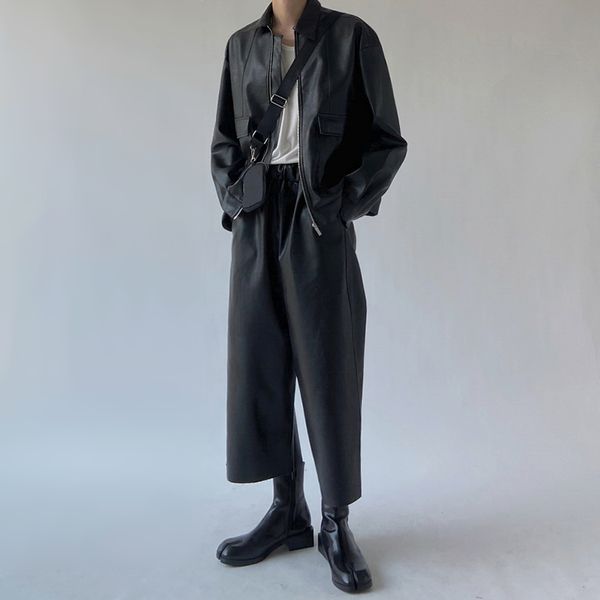 fashion lapel motorcycle zipper jacket trendy new black jacket casual 9y56752021 autumn pu leather men's loose version korean version
fashion lapel motorcycle zipper jacket trendy new black jacket casual 9y56752021 autumn pu leather men's loose version korean version