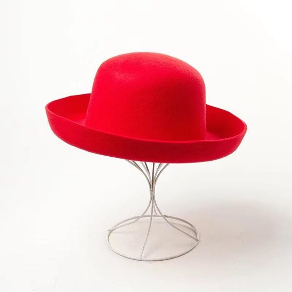 stingy brim hats 2021 solid color black retro dome curled 100% wool hat travel fashion casual small fedora cap chapeu feminino custom, Blue;gray
stingy brim hats 2021 solid color black retro dome curled 100% wool hat travel fashion casual small fedora cap chapeu feminino custom, Blue;gray