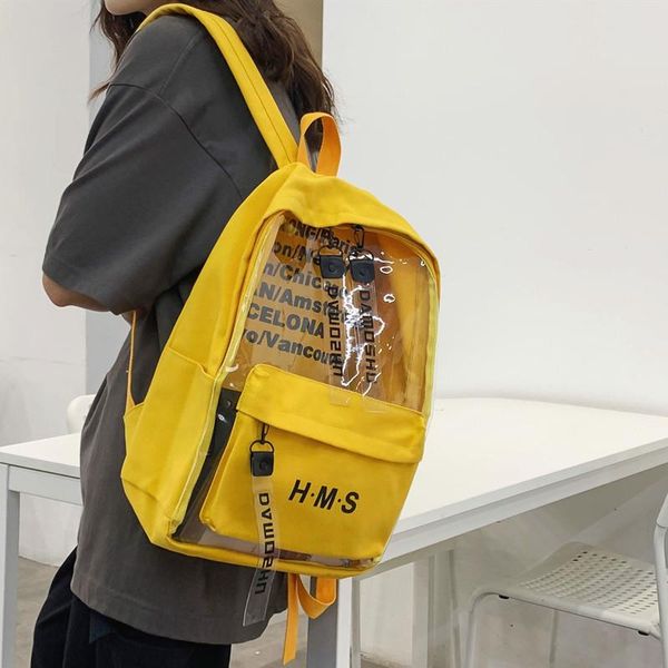 backpack original design schoolbag ulzzang female bag casual junior high school student transparent pvc letter unique
backpack original design schoolbag ulzzang female bag casual junior high school student transparent pvc letter unique