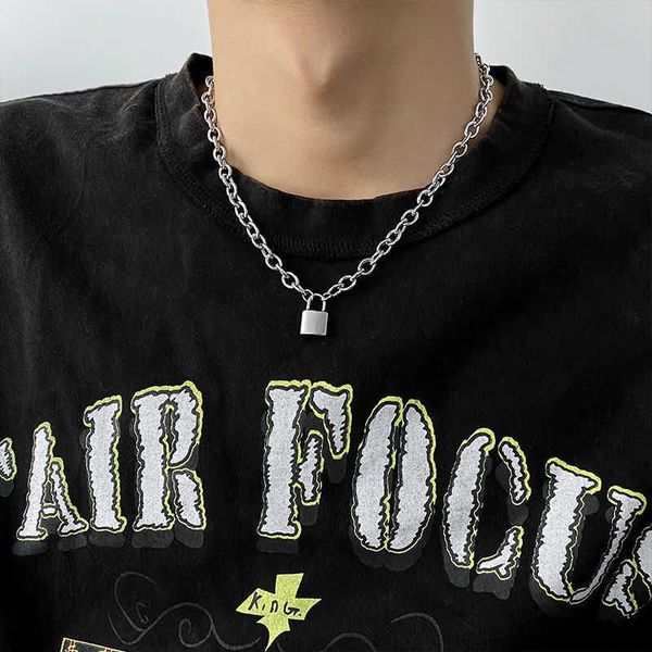earrings & necklace titanium steel non fading lock pendant men's necklace, hip-hop, versatile, clavicle chain, simple cold wind neck ch, Silver
earrings & necklace titanium steel non fading lock pendant men's necklace, hip-hop, versatile, clavicle chain, simple cold wind neck ch, Silver