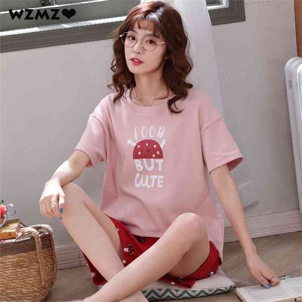 summer women cotton cartoon pajamas set cute pyjamas sleepwear nightwear pijama mujer plus size casual lounge wear homewear 210809, Black;red
summer women cotton cartoon pajamas set cute pyjamas sleepwear nightwear pijama mujer plus size casual lounge wear homewear 210809, Black;red