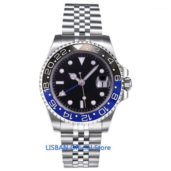 wristwatches 40mm automatic mechanical mens watch sterile dial sapphire crystal ceramic bezel gmt clock luminous waterproof wristwatch men, Slivery;brown
wristwatches 40mm automatic mechanical mens watch sterile dial sapphire crystal ceramic bezel gmt clock luminous waterproof wristwatch men, Slivery;brown
