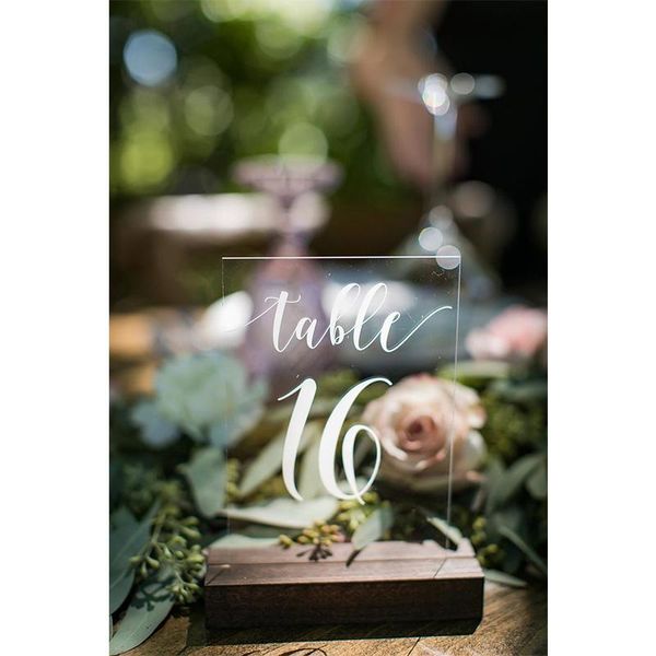 acrylic table numbers wedding number lucite signs party decoration