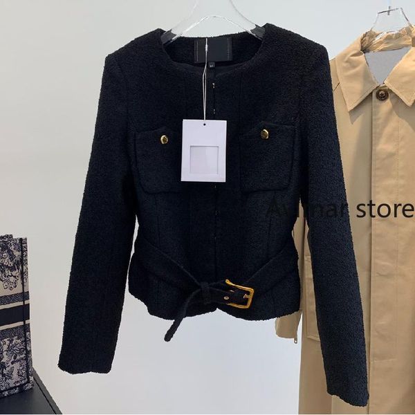 women's jackets 2021 autumn blended tweed fabric long sleeved cardigan classic temperament casual round neck coat, Black;brown
women's jackets 2021 autumn blended tweed fabric long sleeved cardigan classic temperament casual round neck coat, Black;brown