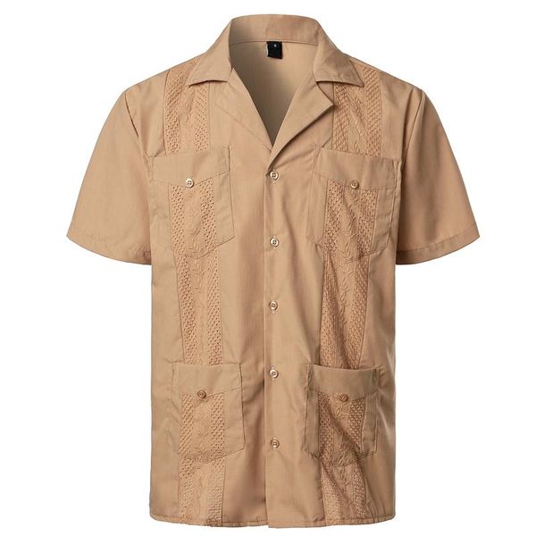 mens cuban camp embroidered shirts button up cotton linen lapel collar classic guayabera loose fit wedding beach shirt men's casual, White;black
mens cuban camp embroidered shirts button up cotton linen lapel collar classic guayabera loose fit wedding beach shirt men's casual, White;black