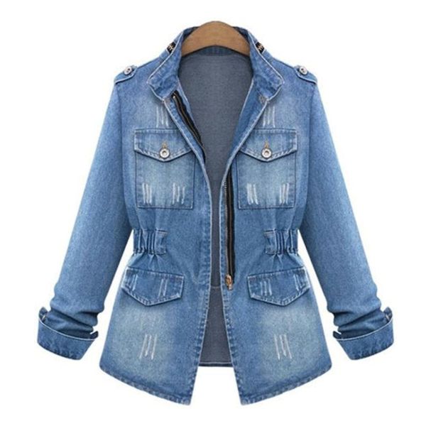 women's trench coats women denim jacket plus size s- 5xl basic spring autumn fashion female long sleeve coat outwear casaco feminino, Tan;black
women's trench coats women denim jacket plus size s- 5xl basic spring autumn fashion female long sleeve coat outwear casaco feminino, Tan;black