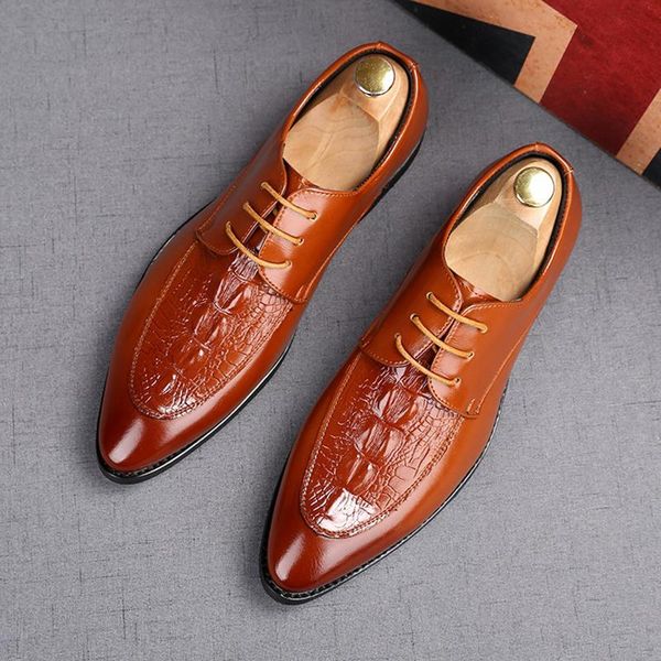dress shoes fashion pointed alligator lace up casual flats oxford homecoming for men wedding prom footwear zapatos hombre, Black
dress shoes fashion pointed alligator lace up casual flats oxford homecoming for men wedding prom footwear zapatos hombre, Black