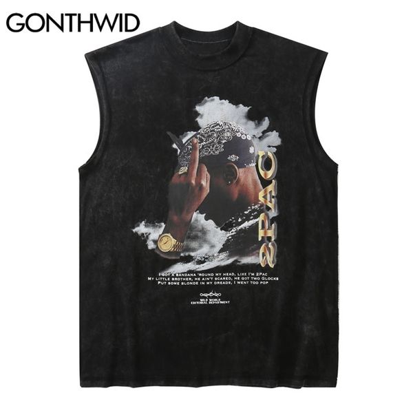 sleeveless vest punk rock gothic rapper print tank streetwear summer loose hipster casual training hip hop tshirts 210602, White;black
sleeveless vest punk rock gothic rapper print tank streetwear summer loose hipster casual training hip hop tshirts 210602, White;black