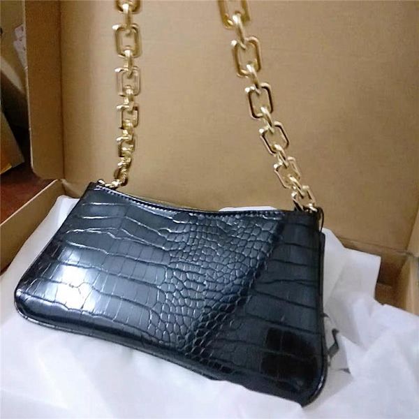 evening bags 2021 fashion for women designer black thick chain armpit crocodile retro brand shoulder small underarm totes bag brown
evening bags 2021 fashion for women designer black thick chain armpit crocodile retro brand shoulder small underarm totes bag brown