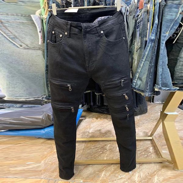 men jeans pants korean zipper patchwork zip denim straight pant male streetwear hip hop vintage fashion trousers men's, Blue
men jeans pants korean zipper patchwork zip denim straight pant male streetwear hip hop vintage fashion trousers men's, Blue