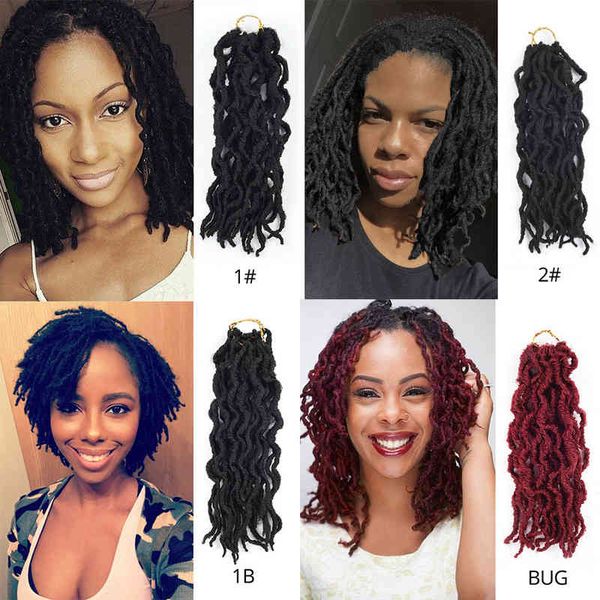locs hongxiu faux 12 "qu women's wig, dirty braid, chemical fiber crochet hair transfer, Black 
locs hongxiu faux 12 "qu women's wig, dirty braid, chemical fiber crochet hair transfer, Black