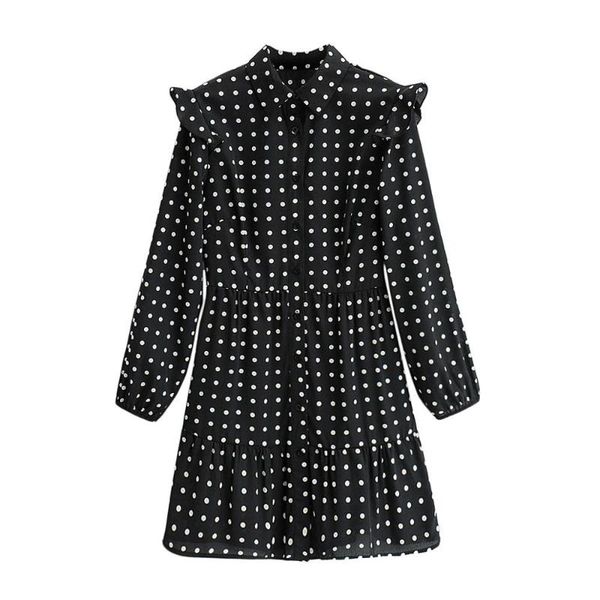 autumn dresses women flounces wave point long sleeves waist dress fashion casual lantern, Black;gray
autumn dresses women flounces wave point long sleeves waist dress fashion casual lantern, Black;gray