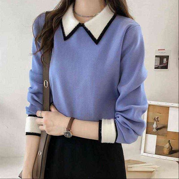 doll collar sweater womens head new temperament fashion color matching knit bottoming shirt women drop shipping, White;black
doll collar sweater womens head new temperament fashion color matching knit bottoming shirt women drop shipping, White;black