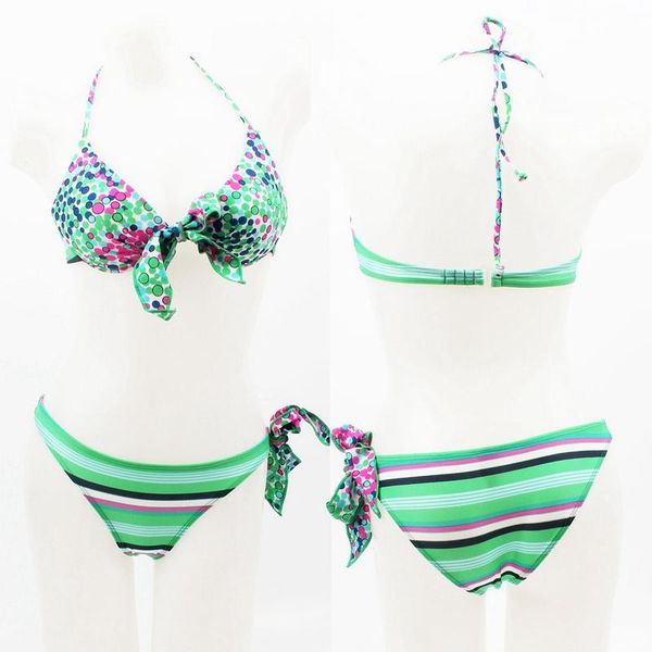 women's swimwear floral bowknot bikini for small bust female thickening underwire push up cup two - piece swimsuit dk002, White;black
women's swimwear floral bowknot bikini for small bust female thickening underwire push up cup two - piece swimsuit dk002, White;black