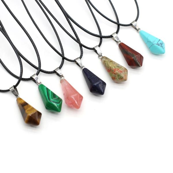 pendant necklaces fashion conical necklace natural semi-precious stone malachite opal for all women charm jewelry gift 14x27mm, Silver
pendant necklaces fashion conical necklace natural semi-precious stone malachite opal for all women charm jewelry gift 14x27mm, Silver