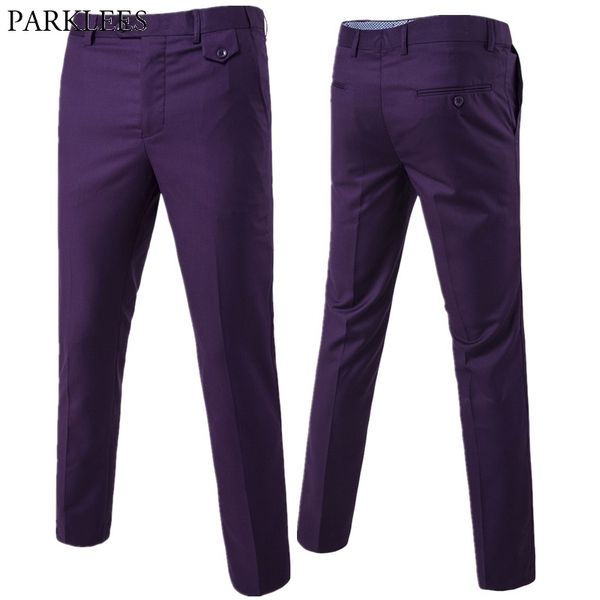 purple slim fit straight dress pants men brand formal office flat-front trousers mens business wedding suit pants male 210522, Black
purple slim fit straight dress pants men brand formal office flat-front trousers mens business wedding suit pants male 210522, Black