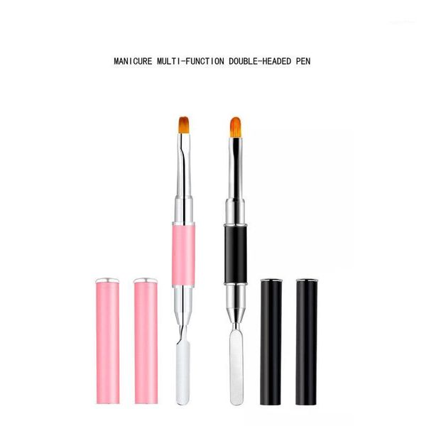 dual head painting brush nail pen art acrylic uv extension builder drawing removal spatula stick manicure tool b00181
