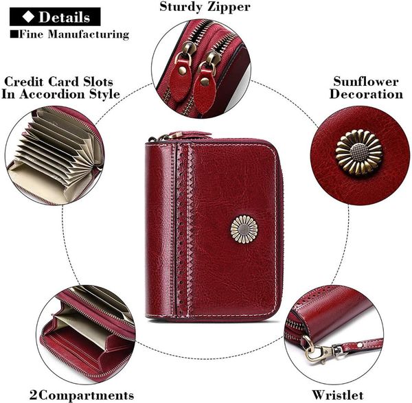card holders sendefn fashion women holder split leather double zipper female large capacity case wallet, Brown;gray
card holders sendefn fashion women holder split leather double zipper female large capacity case wallet, Brown;gray