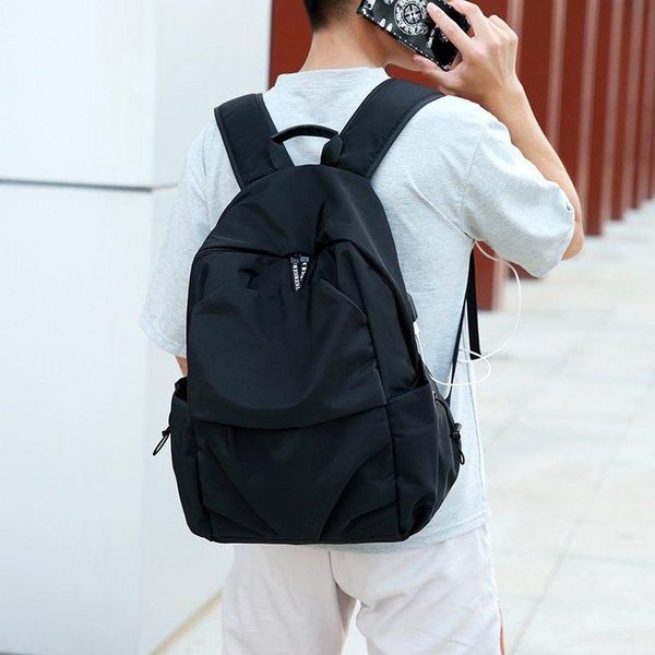 backpack waterproof tide men's shoulder bag solid color simple casual light travel cool black computer
backpack waterproof tide men's shoulder bag solid color simple casual light travel cool black computer