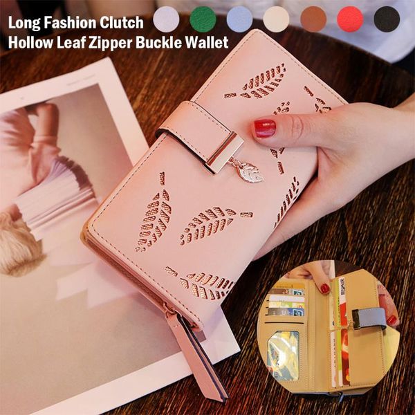 card holders 2021 women short wallets zipper buckle hollow leaves small wallet pu leather holder female coin purse, Brown;gray
card holders 2021 women short wallets zipper buckle hollow leaves small wallet pu leather holder female coin purse, Brown;gray