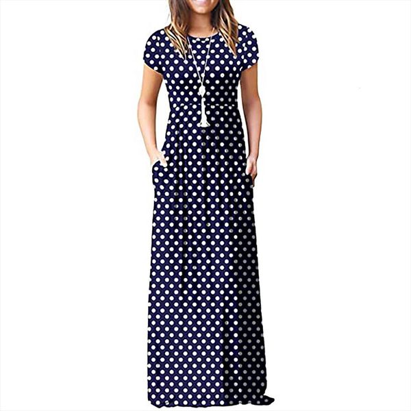 dot print fashion o neck women dress short sleeve spaghetti maxi vestidos plus size roupas femininas g4, Black;gray
dot print fashion o neck women dress short sleeve spaghetti maxi vestidos plus size roupas femininas g4, Black;gray