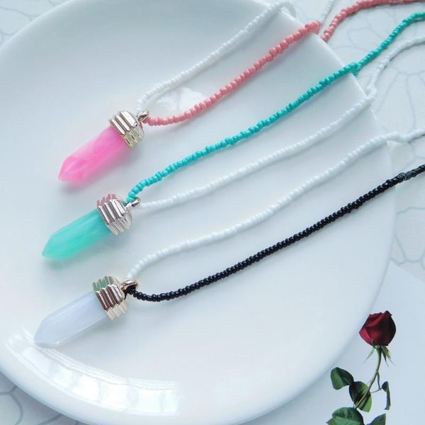 chokers bohemian artificial gem geometric pendant collier jewelry women's clavicle necklace fashion seed beads link chain boho, Golden;silver
chokers bohemian artificial gem geometric pendant collier jewelry women's clavicle necklace fashion seed beads link chain boho, Golden;silver
